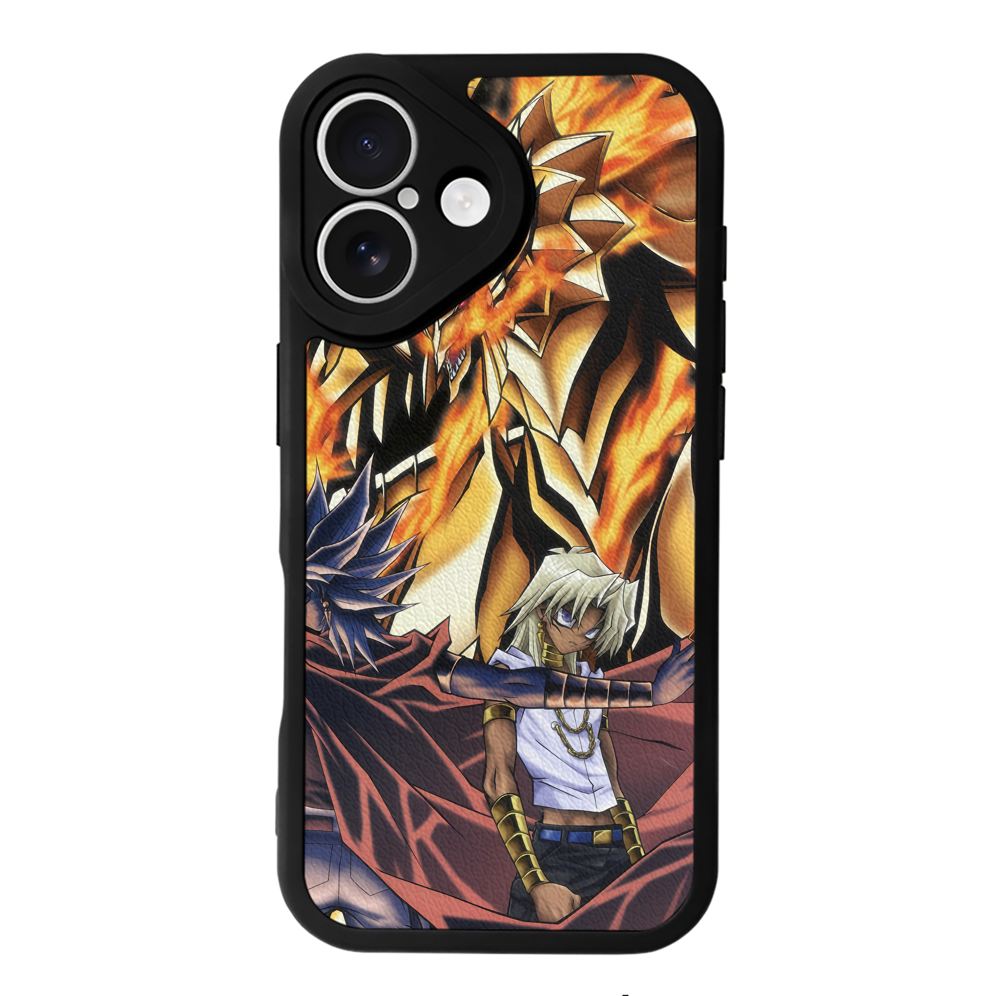（画像用） 遊☆戯☆王 Yu-Gi-Oh! 【iPhone 16シリーズ対応】シリコンスマホケース（レザー調） 材質：シリコン